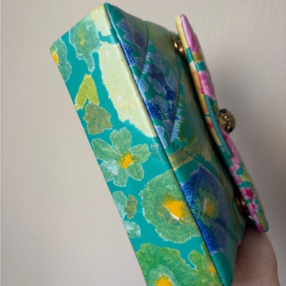 Kurt Geiger London mini Kensington floral leather bag - Picture 4 of 12